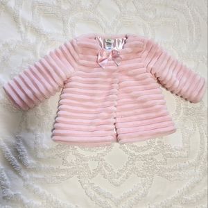 Little Me Pink Faux Fur Jacket 12 Months